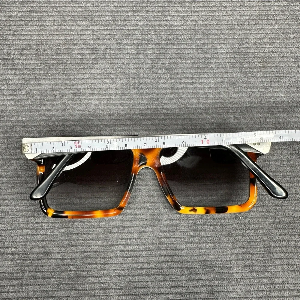Vinylize Eyewear Tosh Black Tortoise Square Sunglasses Handmade Hungary Recycled